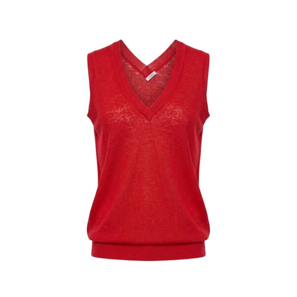 Malo Red Linen Women Women's Tank